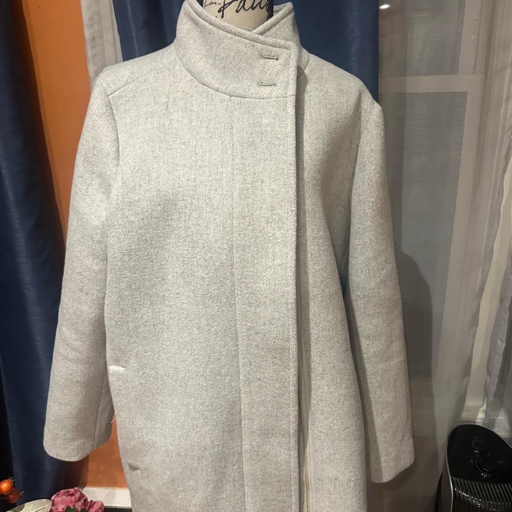 J. Crew Factory Light Gray Women's Trench Coat